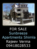 for sale. sunbreeze apartments shimla. rajeev verma 09418028533